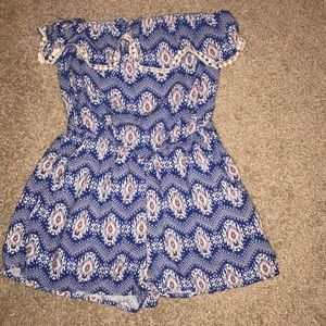Strapless romper